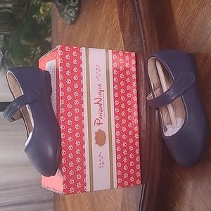 New in box! Pandaninjia Susie flat Navy dress shoes Girls toddler size 6